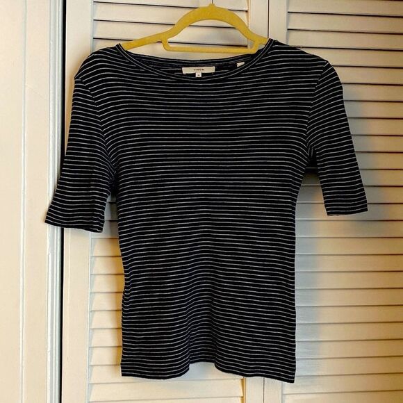 Black VINCE 3/4 sleeve shirt. - Picture 1 of 1